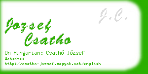 jozsef csatho business card
